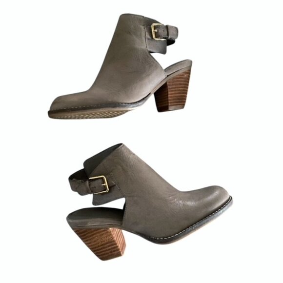 Cole Haan Pippa Grey Leather Booties 6 - Picture 1 of 7